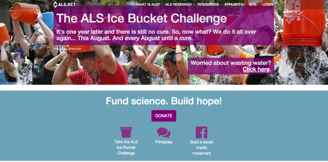 ALS ice bucket challenge