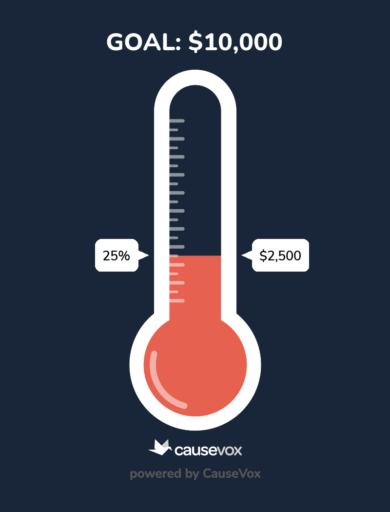 Herinnering Rode datum Achtervoegsel Free Virtual Fundraising Thermometer Template & Creator | CauseVox