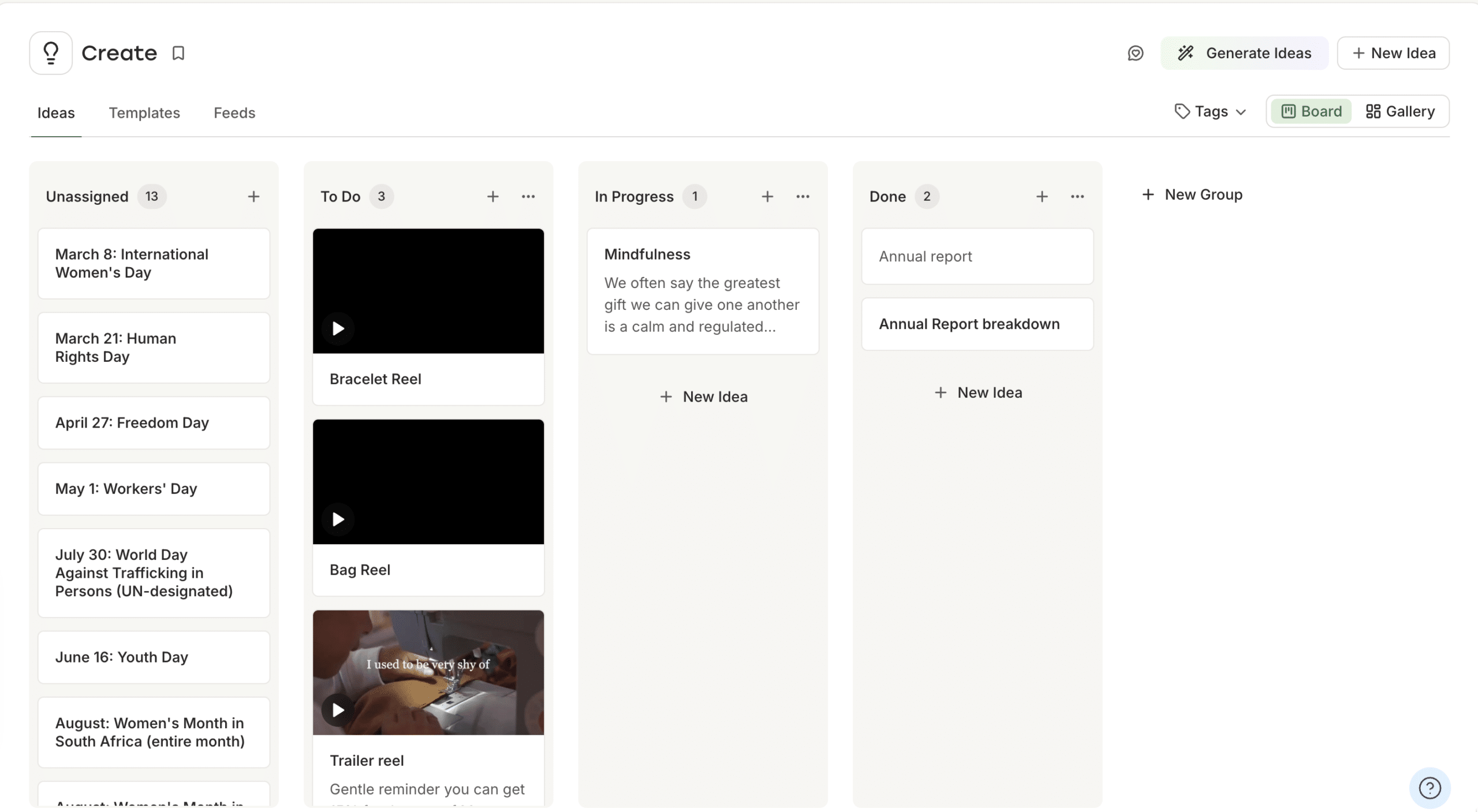 social-media-planning-board