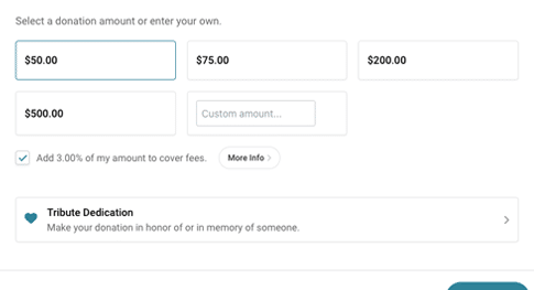 compact donation tiers
