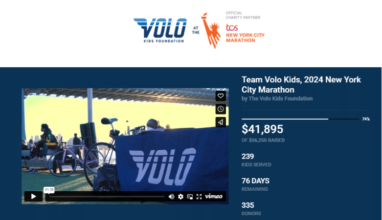 Volo City Kids 2024 fundraising website