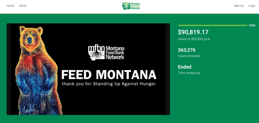 Feeding Montana Fundraising Campaign Page