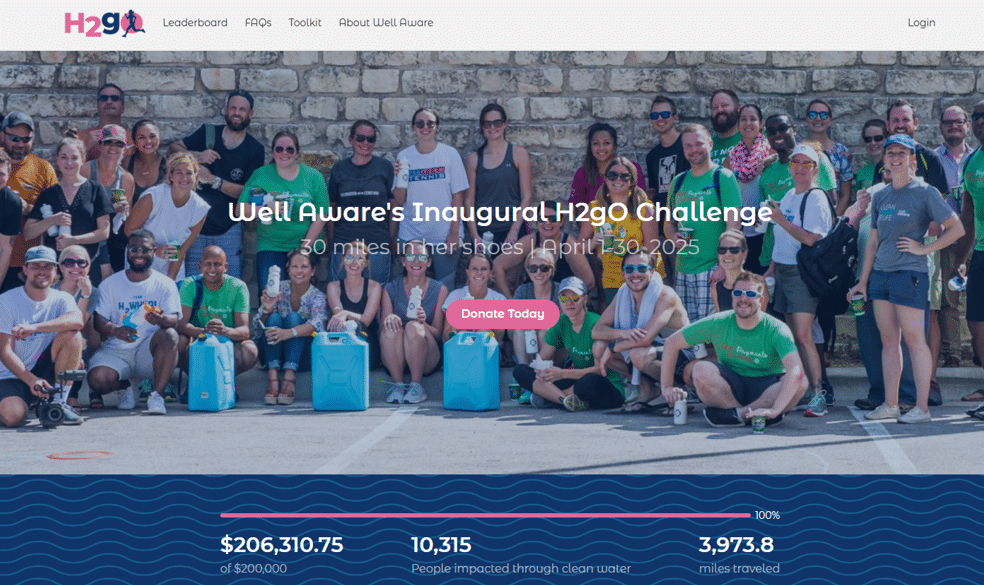 Well Aware’s Inaugural H2gO Challenge powered by CauseVox