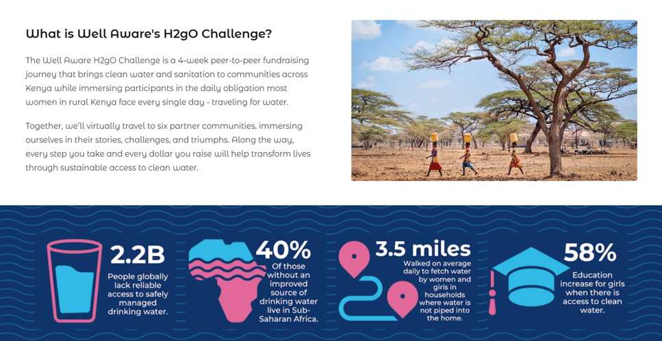 What is Well Aware's H2gO challenge?