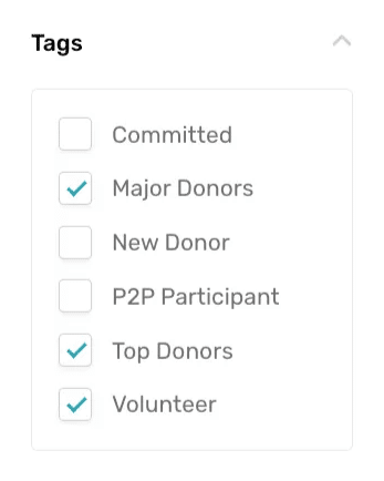Donor Segmentation Tags