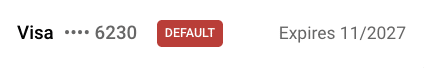 saved payment method