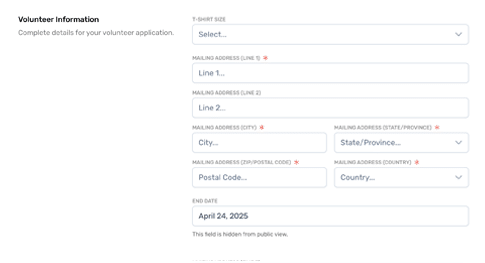 general registration form