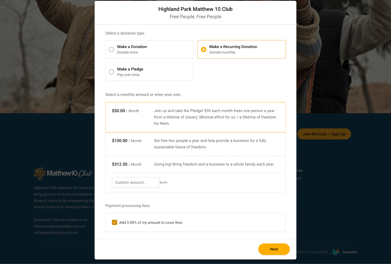 donation-form-fundraising-site